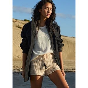 NWT The Upside Luminary Hali beige crochet cotton shorts sz XXS / US 2